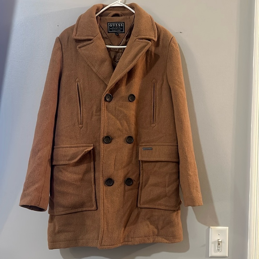 Tan peacoat by GUESS - Picture 1 of 8